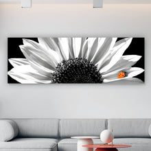 Lade das Bild in den Galerie-Viewer, Acrylglasbild Sonnenblume mit Marienkäfer Panorama
