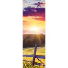 Lade das Bild in den Galerie-Viewer, Acrylglasbild Sonnenuntergang in der Gebirgslandschaft Panorama Hoch
