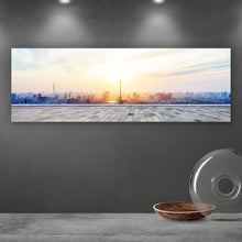 Lade das Bild in den Galerie-Viewer, Aluminiumbild Sonnenuntergang Skyline Panorama
