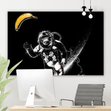 Lade das Bild in den Galerie-Viewer, Aluminiumbild gebürstet Space Monkey Querformat
