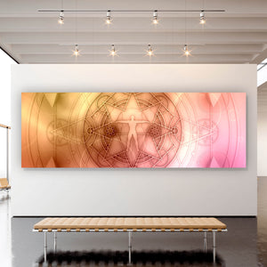 Spannrahmenbild Spirituelles Mandala Panorama