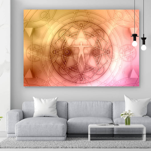 Aluminiumbild Spirituelles Mandala Querformat