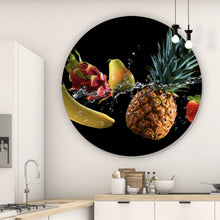 Lade das Bild in den Galerie-Viewer, Aluminiumbild Spritziges Obst Kreis
