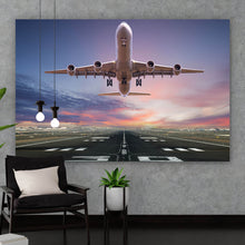 Lade das Bild in den Galerie-Viewer, Aluminiumbild Startendes Flugzeug Querformat
