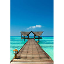 Lade das Bild in den Galerie-Viewer, Spannrahmenbild Steg auf den Malediven Hochformat
