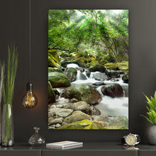 Lade das Bild in den Galerie-Viewer, Acrylglasbild Steiniger Wasserfall Hochformat
