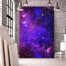 Lade das Bild in den Galerie-Viewer, Leinwandbild Sternen Galaxie Hochformat
