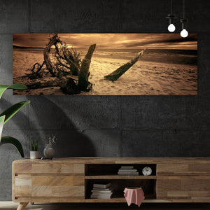 Poster Strand und Meer in Sepia Panorama