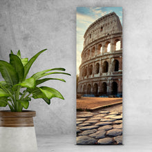 Lade das Bild in den Galerie-Viewer, Aluminiumbild gebürstet Straße zum Colosseum Panorama Hoch
