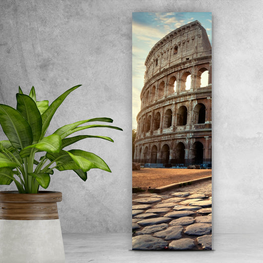 Spannrahmenbild Straße zum Colosseum Panorama Hoch