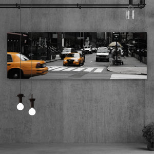 Spannrahmenbild Streetlife Manhattan Panorama