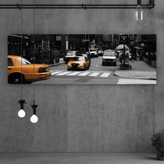 Acrylglasbild Streetlife Manhattan Panorama