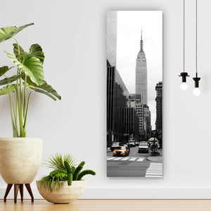 Aluminiumbild gebürstet Streetlife Manhattan Panorama Hoch
