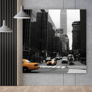 Acrylglasbild Streetlife Manhattan Quadrat