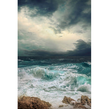 Lade das Bild in den Galerie-Viewer, Aluminiumbild Stürmisches Meer Hochformat
