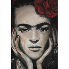 Lade das Bild in den Galerie-Viewer, Acrylglasbild Südländische Frida Zeichenstil Hochformat
