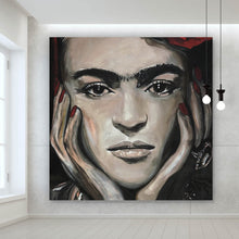 Lade das Bild in den Galerie-Viewer, Poster Südländische Frida Zeichenstil Quadrat
