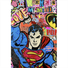 Lade das Bild in den Galerie-Viewer, Leinwandbild Superheld Pop Art Comic Hochformat
