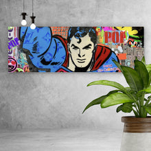 Lade das Bild in den Galerie-Viewer, Aluminiumbild Superheld Pop Art Comic Panorama
