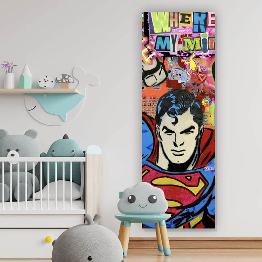 Poster Superheld Pop Art Comic Panorama Hoch