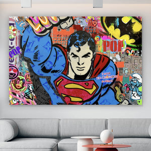 Poster Superheld Pop Art Comic Querformat