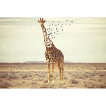 Lade das Bild in den Galerie-Viewer, Leinwandbild Surreale Giraffe Querformat
