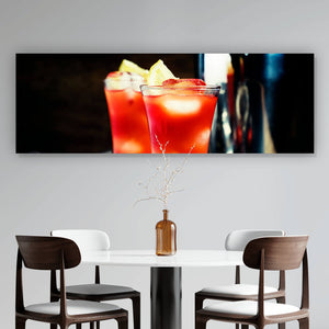 Aluminiumbild gebürstet Take a Cocktail Panorama