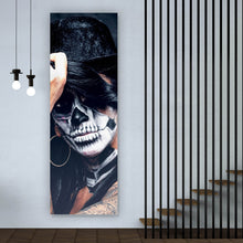 Lade das Bild in den Galerie-Viewer, Aluminiumbild gebürstet Tattoo La Catrina No.4 Panorama Hoch
