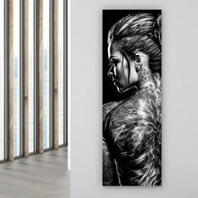 Lade das Bild in den Galerie-Viewer, Aluminiumbild gebürstet Tattoo Schönheit Digital Art Panorama Hoch
