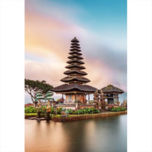 Lade das Bild in den Galerie-Viewer, Aluminiumbild gebürstet Tempel in Indonesien Hochformat
