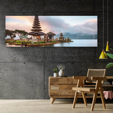 Lade das Bild in den Galerie-Viewer, Aluminiumbild gebürstet Tempel in Indonesien Panorama
