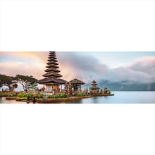 Lade das Bild in den Galerie-Viewer, Aluminiumbild gebürstet Tempel in Indonesien Panorama

