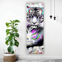 Lade das Bild in den Galerie-Viewer, Poster Tiger Neon Pop Art Panorama Hoch
