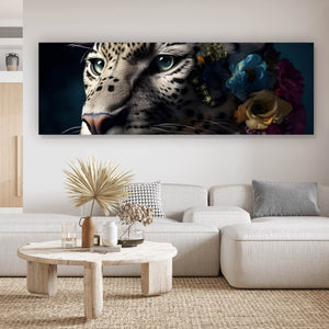 Aluminiumbild Tiger Portrait Digital Art Panorama