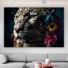 Lade das Bild in den Galerie-Viewer, Aluminiumbild Tiger Portrait Digital Art Querformat
