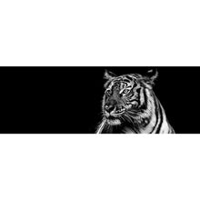 Lade das Bild in den Galerie-Viewer, Spannrahmenbild Tiger Portrait Schwarz Weiß Panorama

