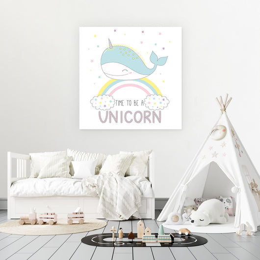 Poster Time to be a unicorn Querformat