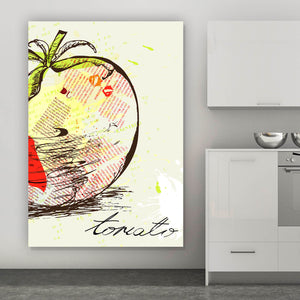 Poster Tomate Abstrakt Hochformat