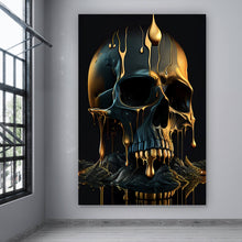 Lade das Bild in den Galerie-Viewer, Aluminiumbild gebürstet Totenkopf No. 2 Modern Art Hochformat
