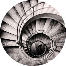 Lade das Bild in den Galerie-Viewer, Aluminiumbild gebürstet Treppe in Rundform Kreis

