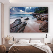 Lade das Bild in den Galerie-Viewer, Aluminiumbild gebürstet Tropical Beach Querformat
