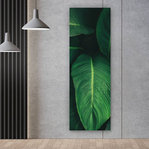 Aluminiumbild Tropische Blätter Panorama Hoch