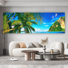 Lade das Bild in den Galerie-Viewer, Aluminiumbild gebürstet Tropische Bucht Panorama
