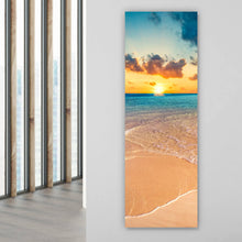 Lade das Bild in den Galerie-Viewer, Aluminiumbild gebürstet Tropischer Sandstrand Panorama Hoch
