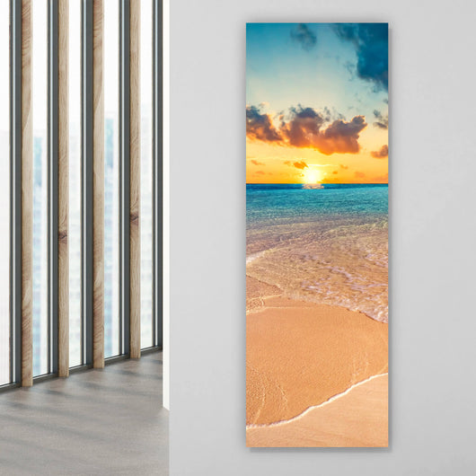 Poster Tropischer Sandstrand Panorama Hoch