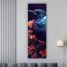 Lade das Bild in den Galerie-Viewer, Poster Tropischer Vogel mit Blumen Modern Art No. 4 Panorama Hoch
