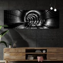 Lade das Bild in den Galerie-Viewer, Aluminiumbild U-Bahn Tunnel im Bau Panorama
