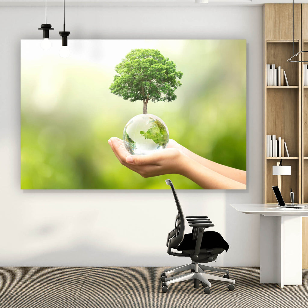 Poster Umwelt schützen im Querformat, Aufhängefertig ...