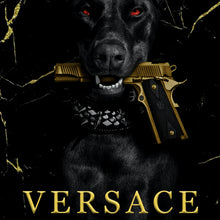 Lade das Bild in den Galerie-Viewer, Poster Luxuriöser Hund mit Pistole Quadrat
