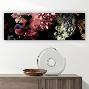 Leinwandbild Vintage Blumen Panorama